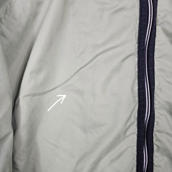 Vintage Nike Windbreaker Jacket XL Olive Green Spellout Zip Black Label - Picture 6 of 16